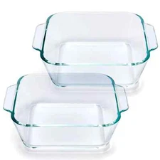 Small Casserole Dishes 2 Pack 5 Inch Glass Square Baking Dish Individual Portion