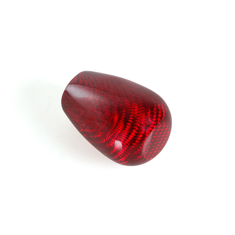 Universal Carbon Fiber Red Manual MT Car Gear Stick Shift Knob Lever Shifter