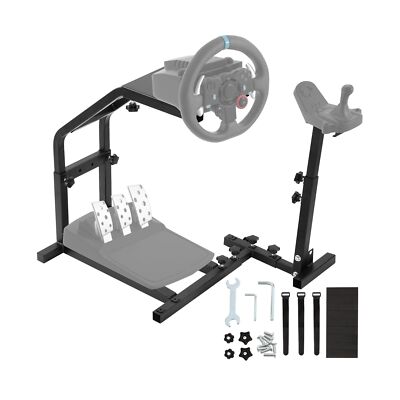 Racing Wheel Stand Height Adjustable Driving Simulator Cockpit Compatible wit...