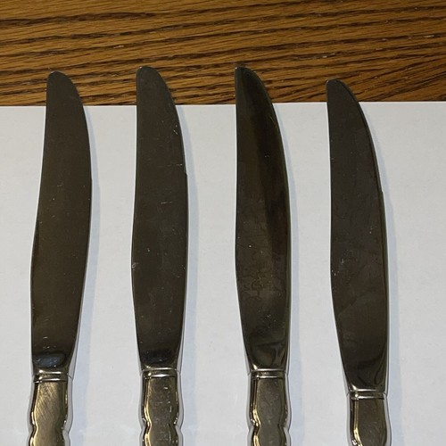 ONEIDA Stainless CELLO Set of 4 Dinner Knives 9" Community Burnished Flatware - Picture 4 of 5