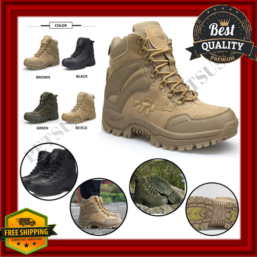 Botas De Tobillo Militares Para Hombre Zapatos Altos Seguridad De Trabajo  Fuerte | eBay