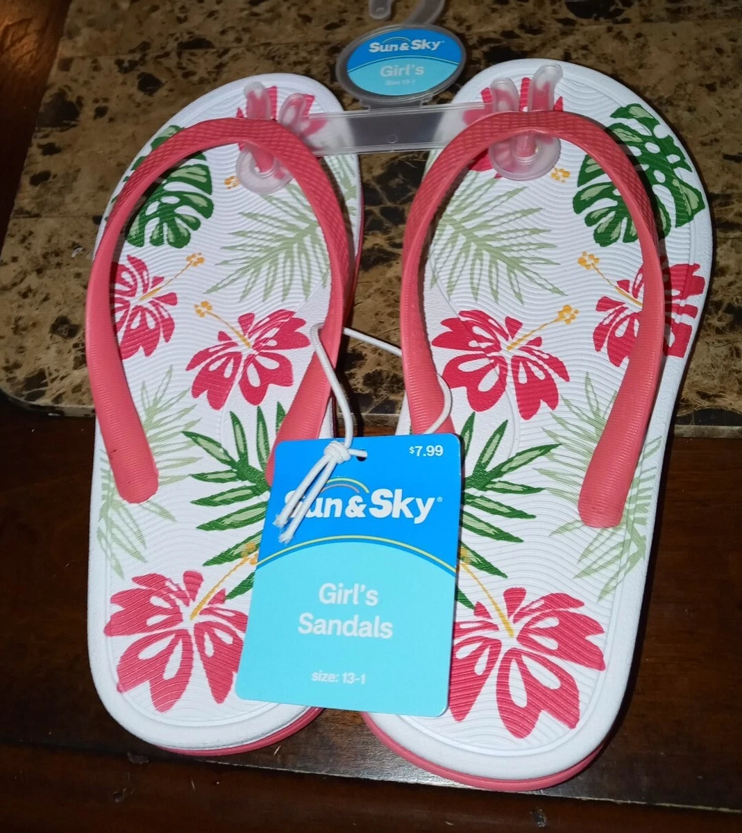 Girls flip flops size 13 hot sale