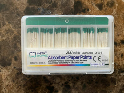Meta-Biomed Absorbent Paper Points, Sterile, Hand-Rolled Coarse 2000/pk