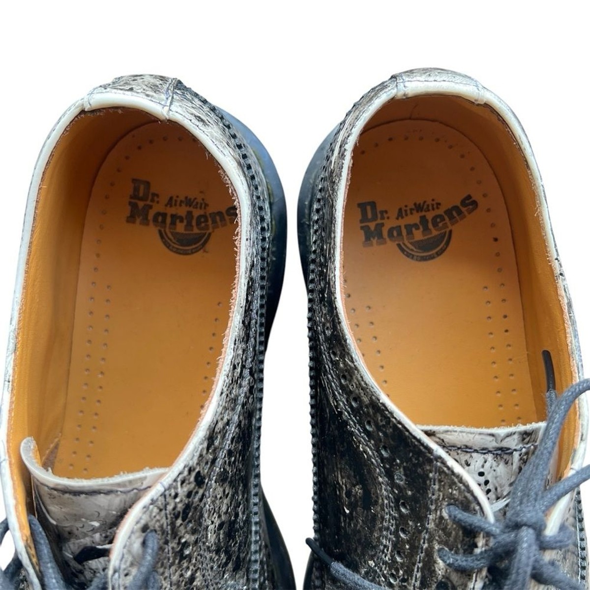 RARE COLOR-WAY Dr. Martens Black Oxford Wing Tip Shoes with  display picture 3