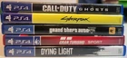 PS4 Game Lot GTA V Map Cyberpunk 2077 Dying Light GT Sport COD Ghosts Untested