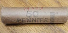 1957-D OBW OLD BANK WRAP ROLL BU UNCIRCULATED LINCOLN WHEAT CENT PENNIES