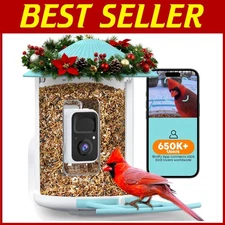 Wireless Bird Feeder Camera - Night Vision & Large Capacity