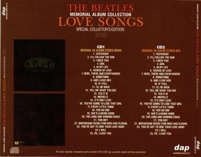 THE BEATLES / LOVE SONGS: SPECIAL COLLECTOR'S EDITION (2CD) From