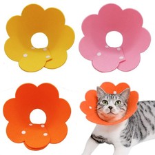 3-Pack Cat Recovery Collar - Sunflower Neck Cone, Anti-Licking, Prevents Biti...