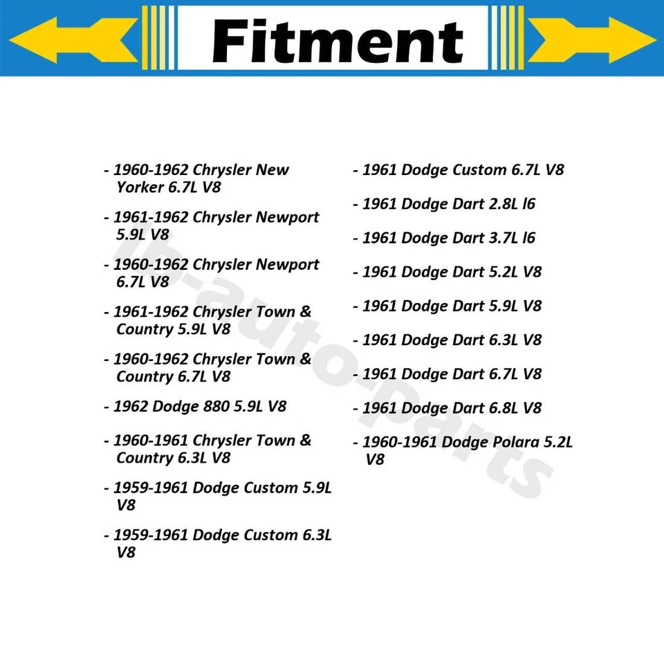 Manguera de freno delantera trasera Dorman 4x para Chrysler Newport 1960-1962 Foto 2 de 4
