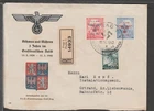 ✔️ GERMANY 3. Reich WWII VERY RARE FDC EXCELLENT COVER OCCUPIED Böhmen & Mähren