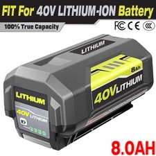 40V 8.0Ah Battery For Ryobi 40 Volt Lithium OP4050 OP4040 OP40602 OP4030 OP4060