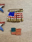 PATRIOTIC USA AMERICAN FLAG LAPEL PINBACK PINS LOT OF 11, Vintage/NOS, Unique — photo 4