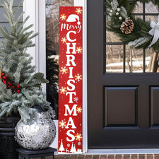 Lighted Merry Christmas Sign, 47.3" Illuminated Welcome Porch Sign for Front Doo