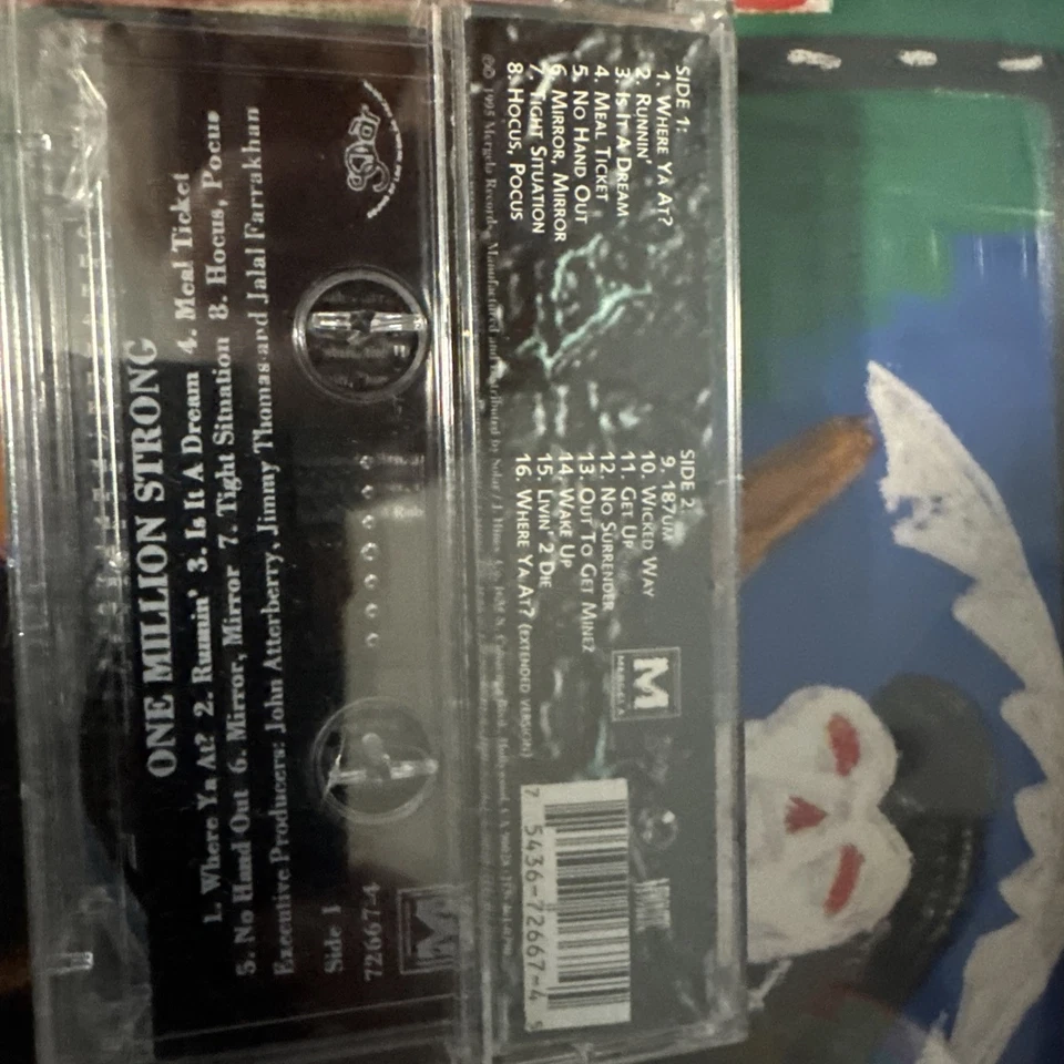 V/A One Million Strong SEALED CASSETTE 2Pac Notorious B.I.G. Dr. Dre Snoop Do - Image 3 of 3