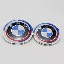 BMW Emblem Motorhaube 82mm 74mm E36 E46 E39 E38 E90 50 Jahre M 50th Anniversary