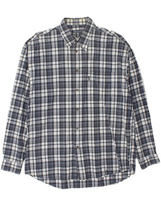 LERROS Herren Flanellhemd Medium dunkelblau kariert Baumwolle AY02