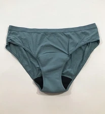 Knix Women’s Cotton Super Absorbency Leakproof Bikini Panties Sz XL Green