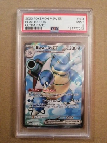 Blastoise ex 184/165 Ultra Rare - English Pokemon 151 PSA 9