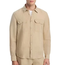 Hugo Boss Men's BOSS Liam Dual Pocket LS Pure Linen Shirt Regular Fit Lt Beige
