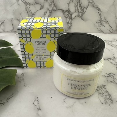 Beekman 1802 Whipped Body Cream Sunshine Lemon New Sealed 8 Oz Jar