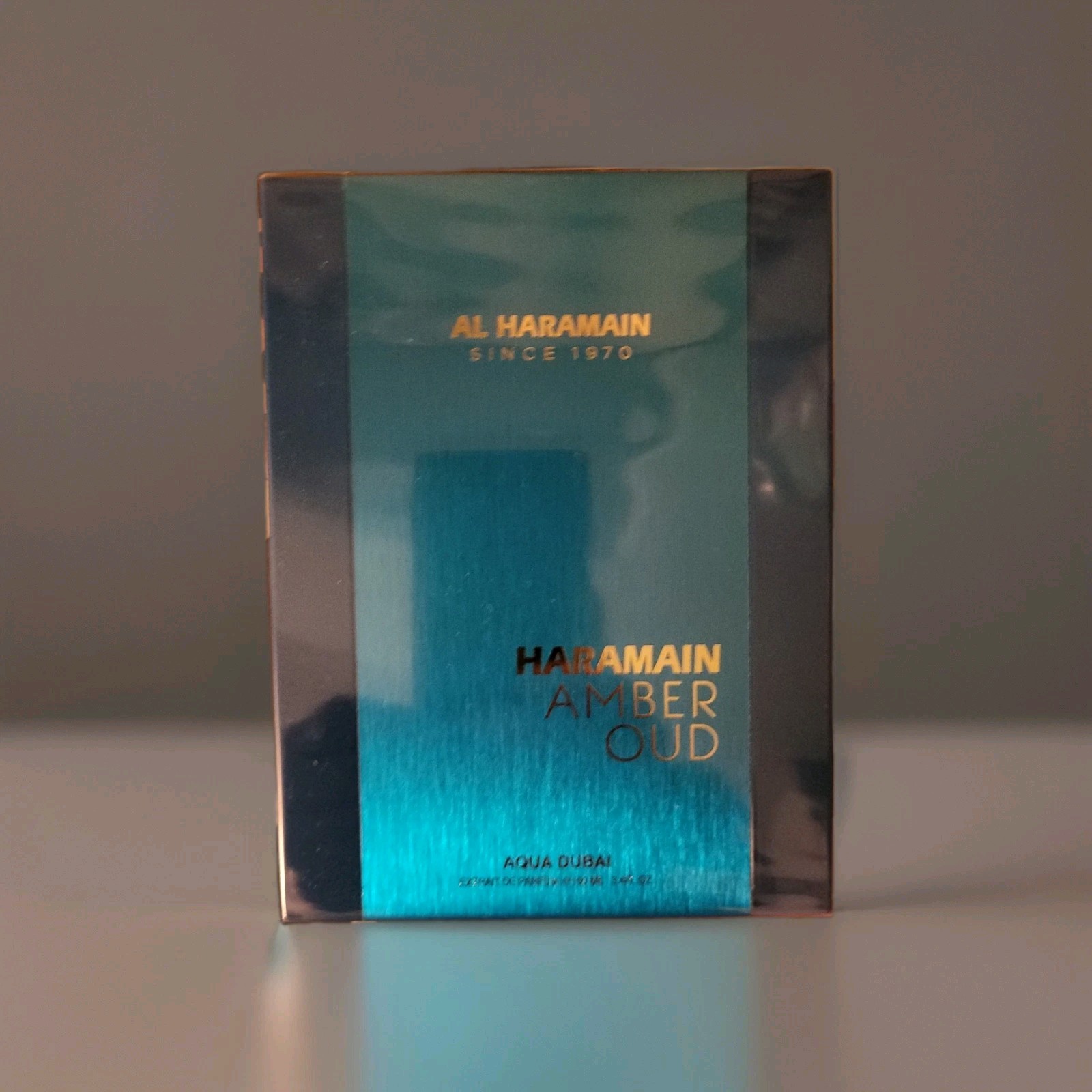 Haramain Amber Oud Aqua Dubai EDP 100ml Bergamot Green Notes Vanilla Amber Musk