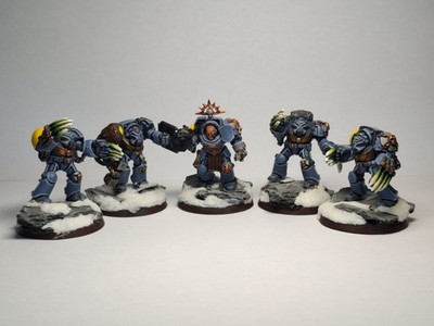 Wolf Guard Terminators - Space Wolves - gut bemalt - Warhammer 40k Space Marines