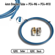 Ender 3 V2 5 CR10 4mm PTFE Teflon Bowden Tube PC4-M6 & PC4-M10 Fittings 3D Print