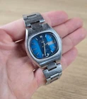 Seiko 5 Mens Watch 6119-5490 Blue TV Dial Day Date 39mm Vintage Needing Service