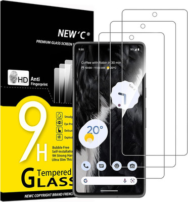 NEW'C 3 Pack Designed for Google Pixel 7 Screen Protector Tempered Glass,Case Fr
