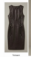 Versace Women’s lace Up Leather Dress Size M