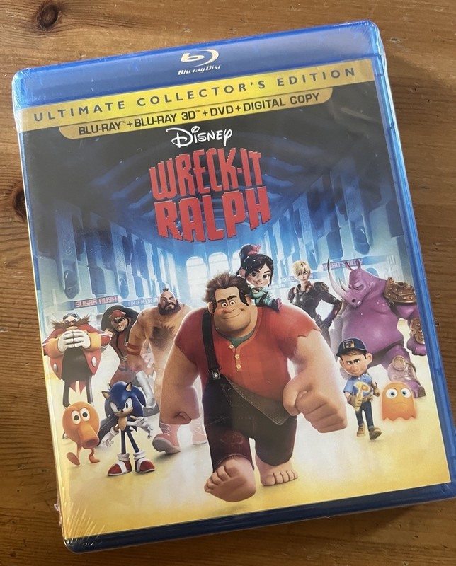 Wreck-It Ralph 4 Discs NEW SEALED Disney Blu-ray+3D+DVD+ Digital Copy