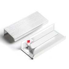 5 Pack 3 inch self Adhesive Cabinet pulls Silvery Finger pulls for cabinets S...