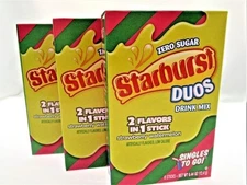 NEW! Starburst DUOS Strawberry Melon ~ Packets Zero Sugar Free Drink Mix3 Boxes