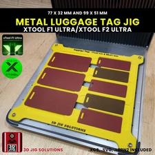 xTool F1 Ultra & F2 Ultra Metal Luggage Tag Jig | Laser Engraving Template