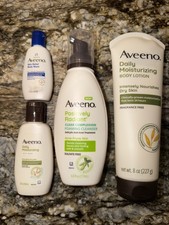 Aveeno Skincare Set: Daily Moisturizing Lotion 8oz, Cleanser  2x Body Wash NEW