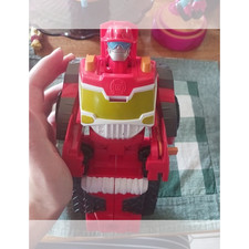 Red transformers robot toy