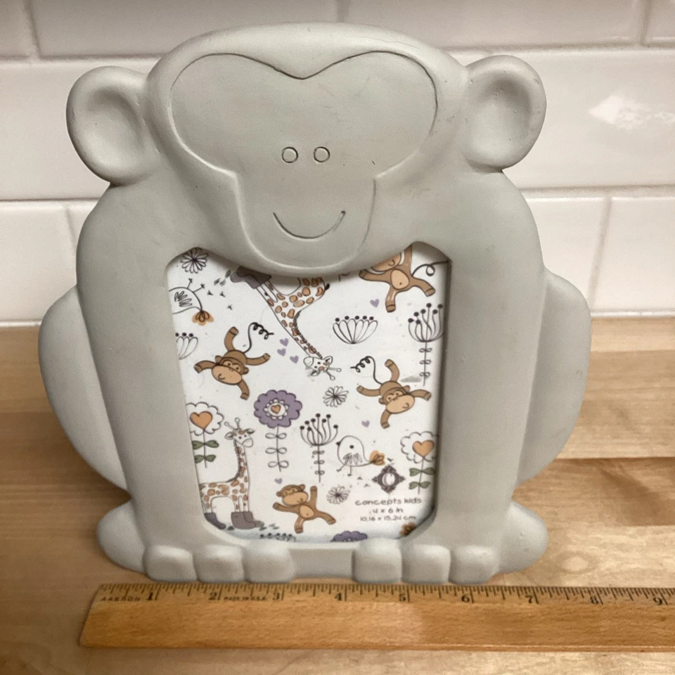 新奇动物园动物猴子图片相框当代儿童房家居装饰 — 第 3/4 张图片