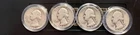 🔥 1936-64 Washington Quarter 90% Silver Circulated $1 Face Value 4 Quarters🔥