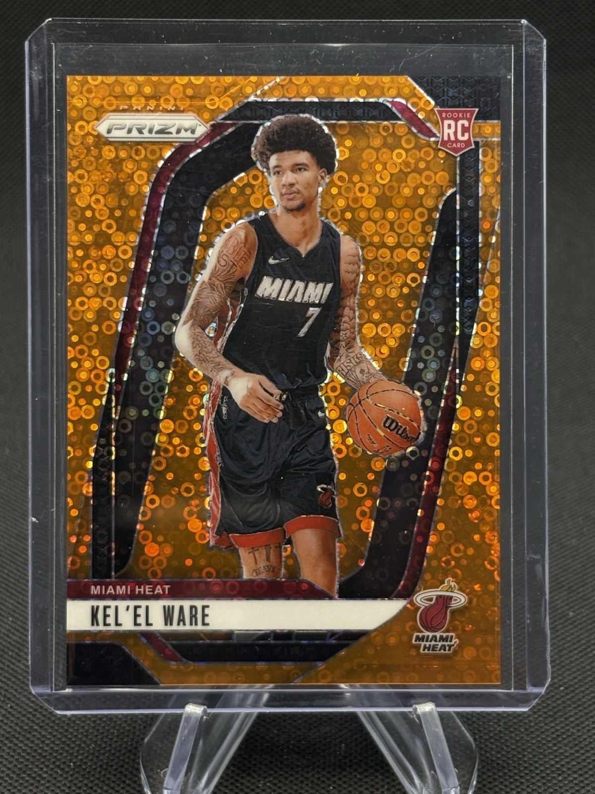 2024-25 Panini Prizm Kel'el Ware RC /125 Fast Break Orange Prizm 248 Heat Rookie