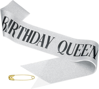 Geburtstag SchäRpe, GeburtstagsschäRpe Birthday Queen, Satin SchäRpe, Geburtstag