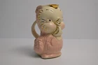 Vintage Shawnee Chickadee Bird Chicken Pitcher 24 Kt. Gold Trim Pink USA 6"