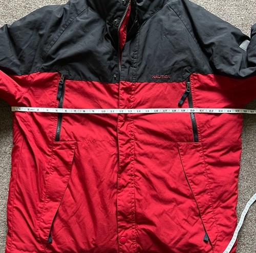 Vintage Nautica NX3000 Red Black Down Reversible Puffer Zip Up Jacket Men’s XL - Picture 19 of 20