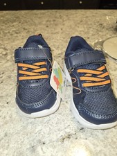 Toddler Sneakers Size 5 Blue Orange Trim