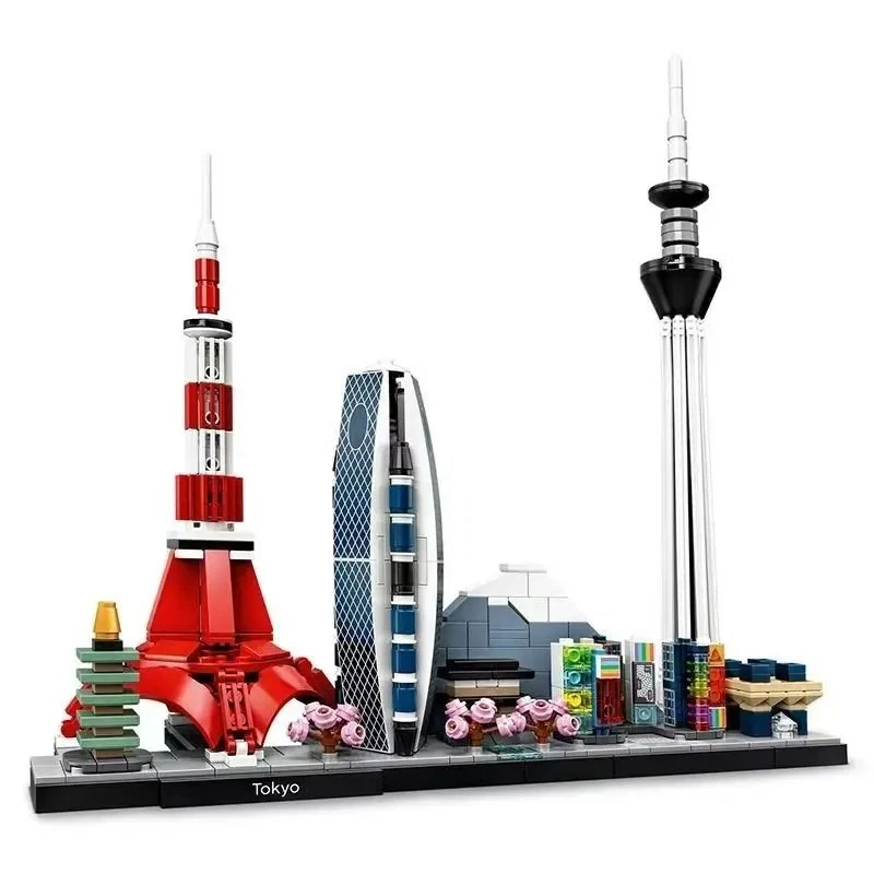 Tokyo City Skyline Building Blocks - 3D Puzzle - With Paper Manual - No Box - Image 2 of 2