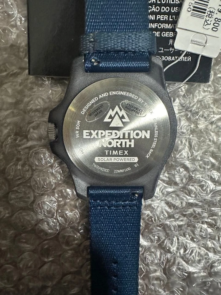Timex Expedition relógio oceânico mergulho livre movido a energia solar oceano pulseira de plástico azul - Imagem 4 de 4