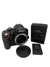 Nikon D D3200 24.2 MP Digital SLR Camera - Black Body Only Charger Battery Cap