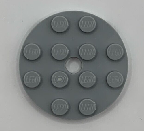 Lego 60474 Light Bluish Gray Plate Round 4 x 4 With Pin Hole Element 4515351 - Picture 2 of 4