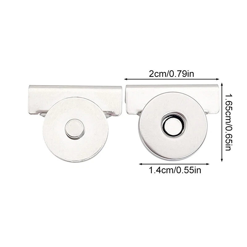 10Pairs DIY Magnetic Clasp Snap Fastener Closure Button Bag Buckle for Handbags - Image 3 of 4