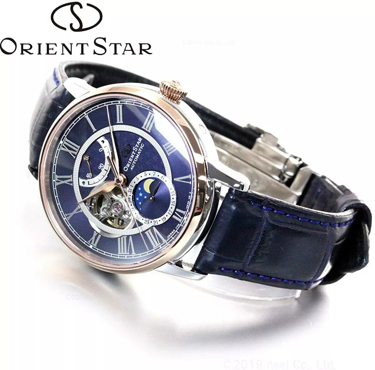 ORIENT STAR CLASSIC MECHANICAL MOON PHASE MEN WATCH RK-AM0009L